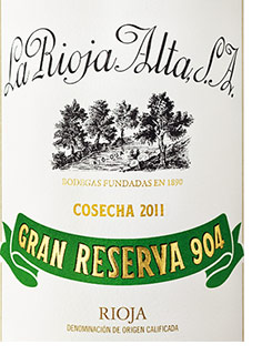 2011 La Rioja Alta Gran Reserva 904 