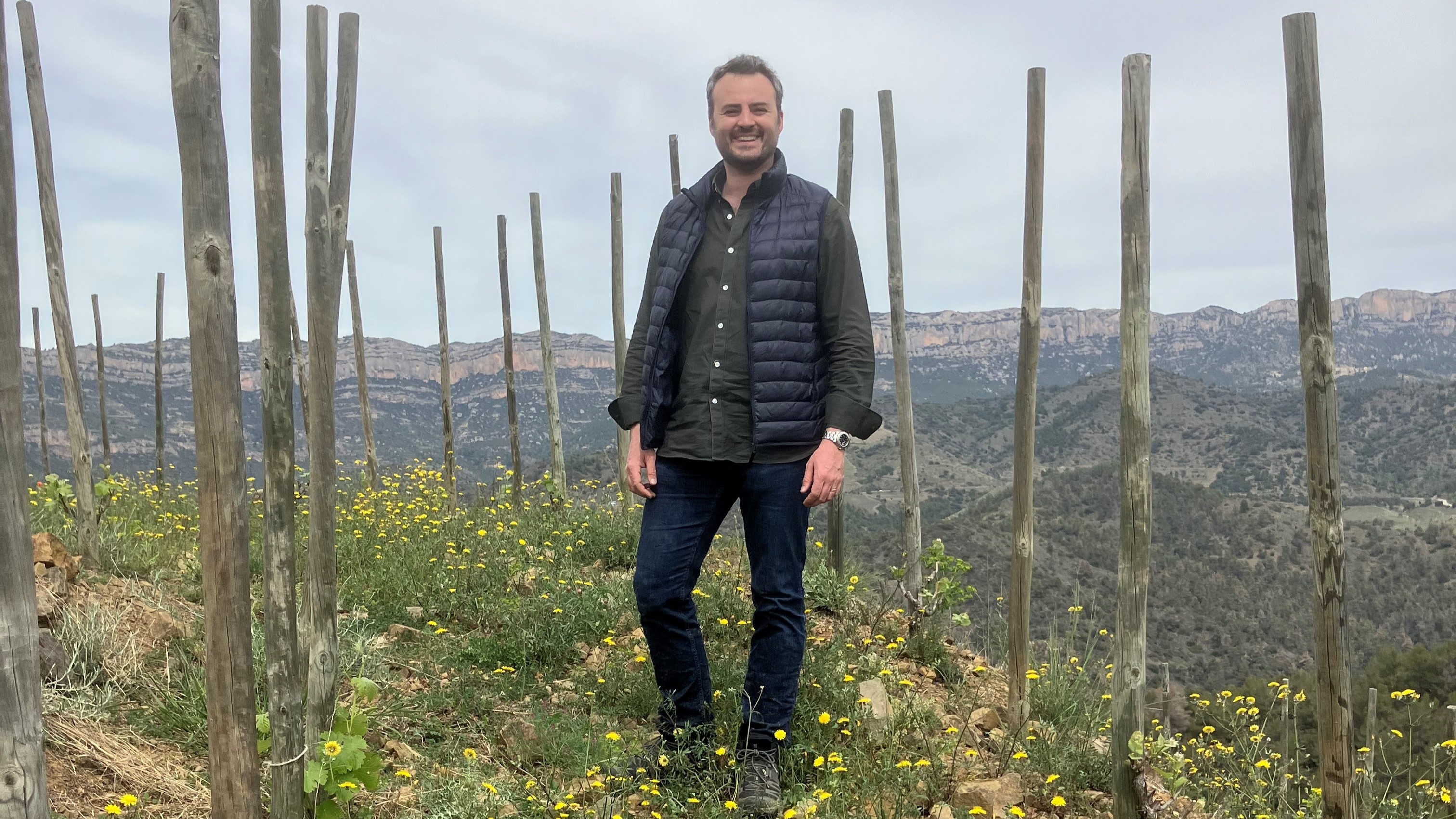 Jean Belondrade in the vineyards of Priorat