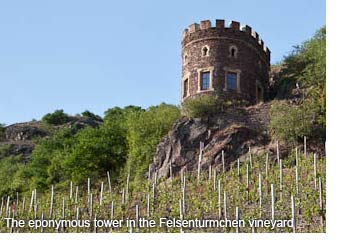 The eponymous tower in the Felsenturmchen vineyard