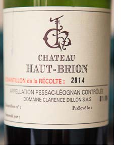 2014 Haut-Brion sample label