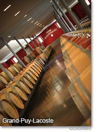 The barrel cellar at Grand-Puy-Lacoste 