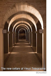 The new cellars at Vieux Telegraphe