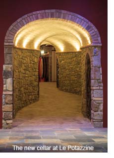 The new cellar at Le Potazzine 