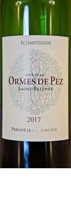 2017 Les Ormes de Pez (St-Estephe)