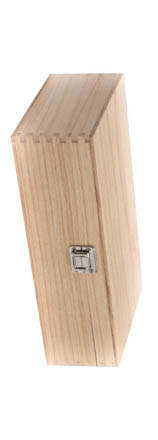 2 bottle hinged wooden gift box