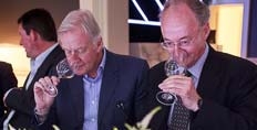 Jim and Colin tasting 2005 Dom Perignon