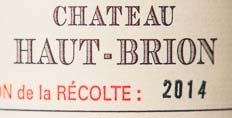 2014 Haut-Brion sample label